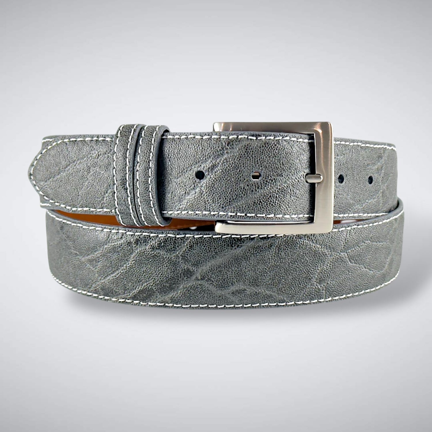 Drakensberg Elephant Belt (Grey White Stitch)