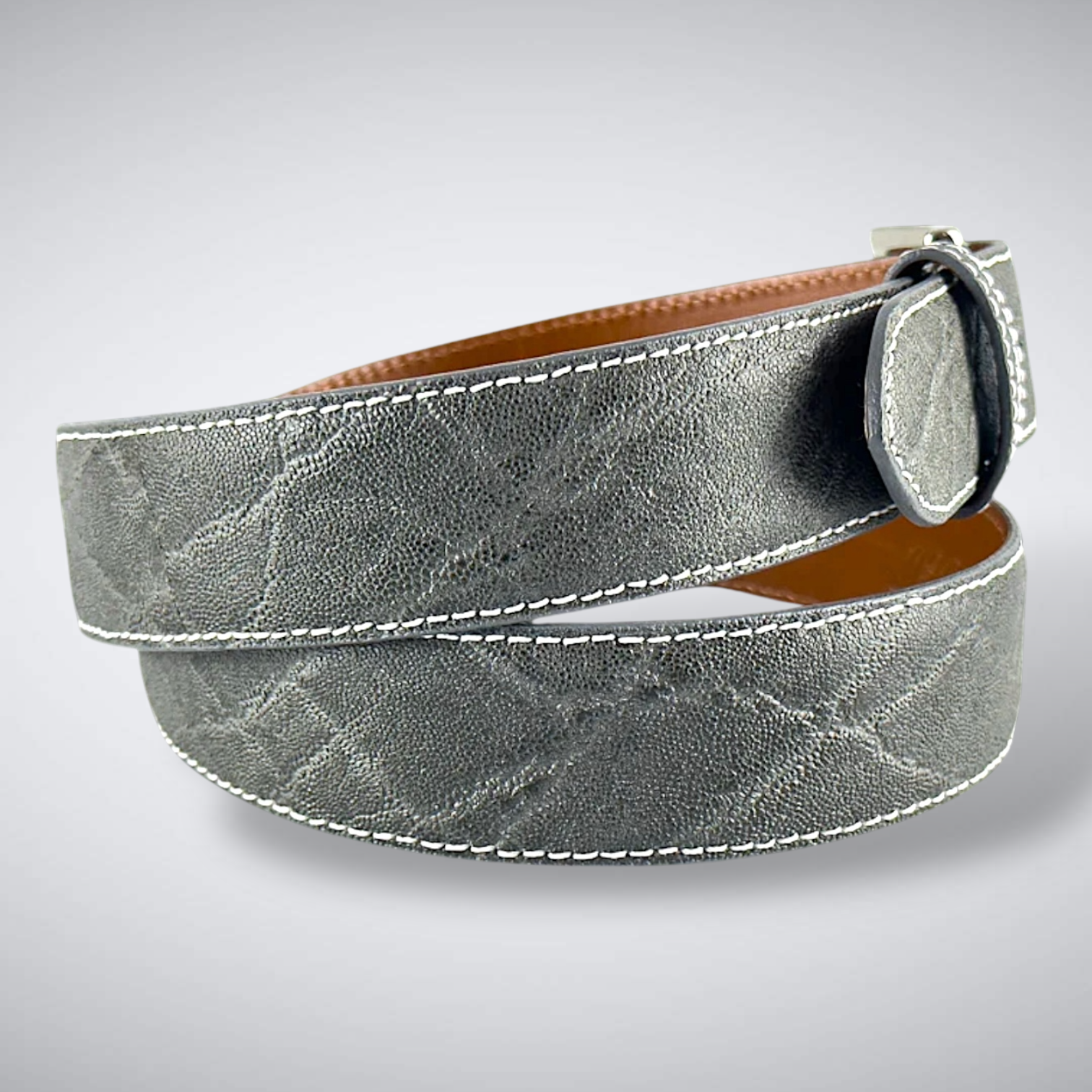 Drakensberg Elephant Belt (Grey White Stitch)
