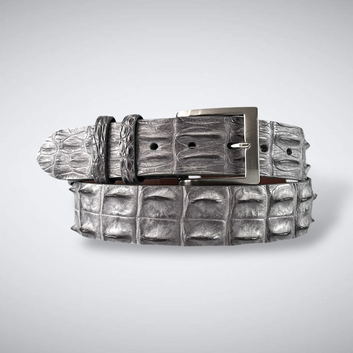 ROBERTO CAVALLI SILVER CROCODILE WIDE BELT Robert Cavalli Belt main image 2