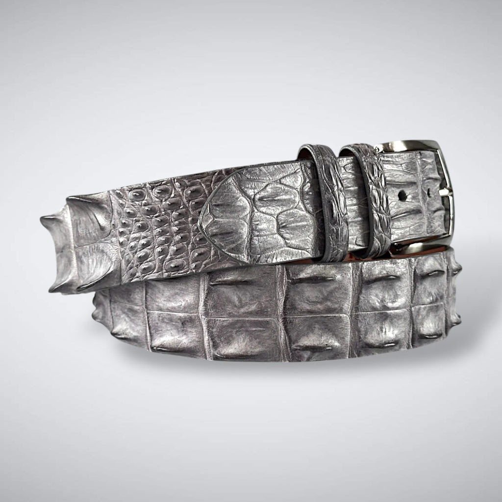 Crocodile Belt — Gray | Saltwater