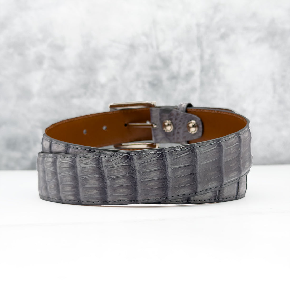 Ready To Ship Caiman Belt: Grey  (1.5&quot; Width)