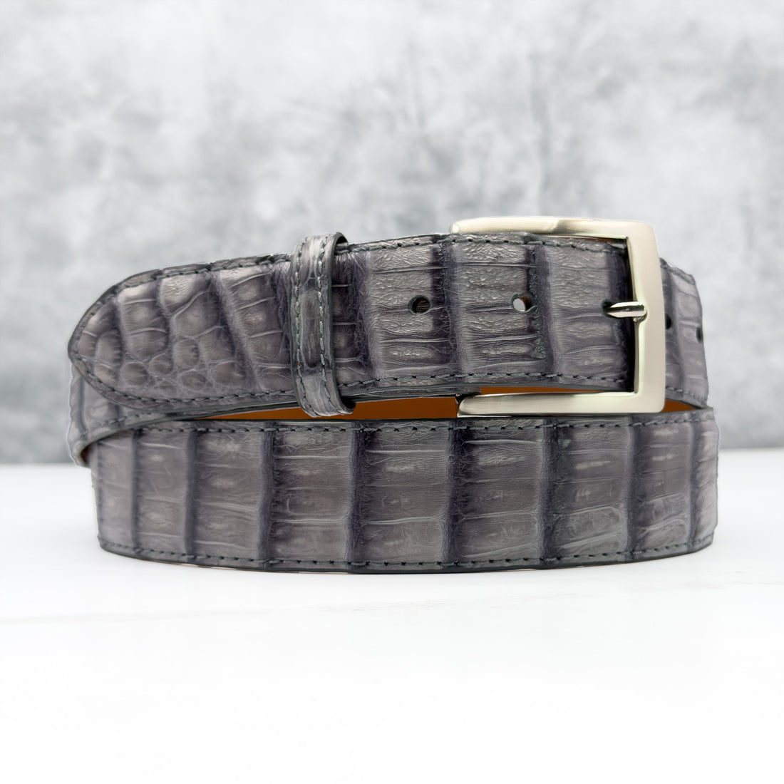 Ready To Ship Caiman Belt: Grey  (1.5&quot; Width)