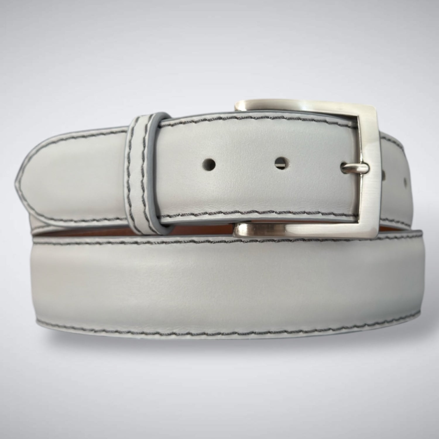 Ready To Ship Italian Calf Belt: Muirfield Mist (1.5 Width)