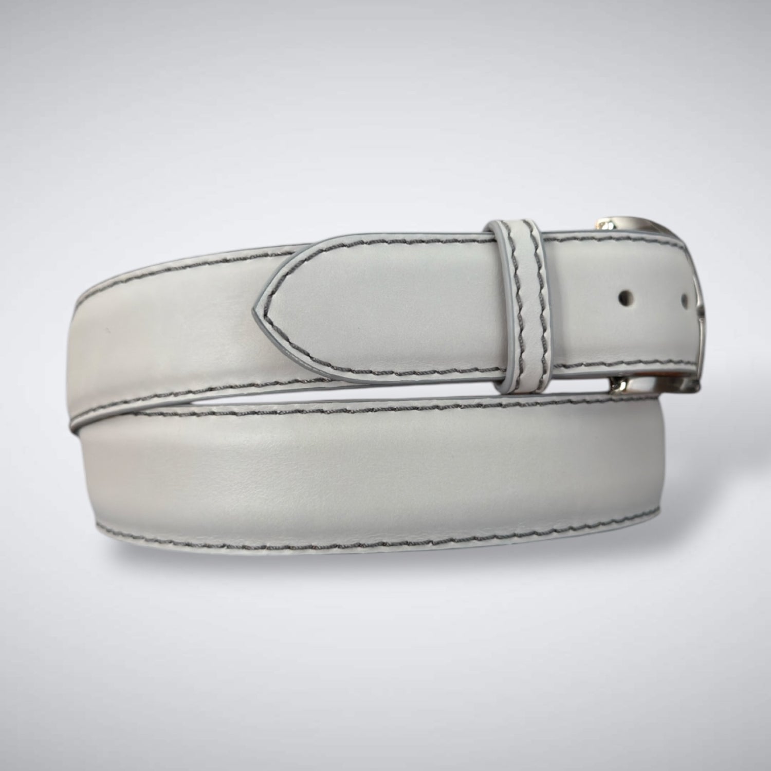 Ready To Ship Italian Calf Belt: Muirfield Mist (1.5 Width)