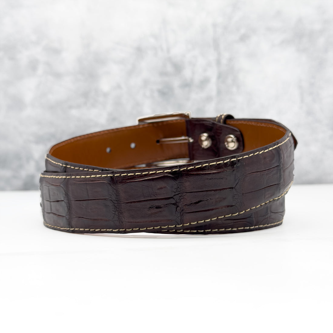 Ready To Ship Caiman Belt: Hickory Brown (1.5&quot; Width)