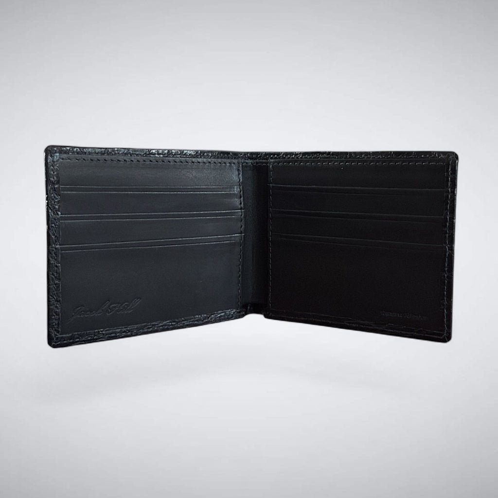 Hudson – Matte Black Alligator Wallet