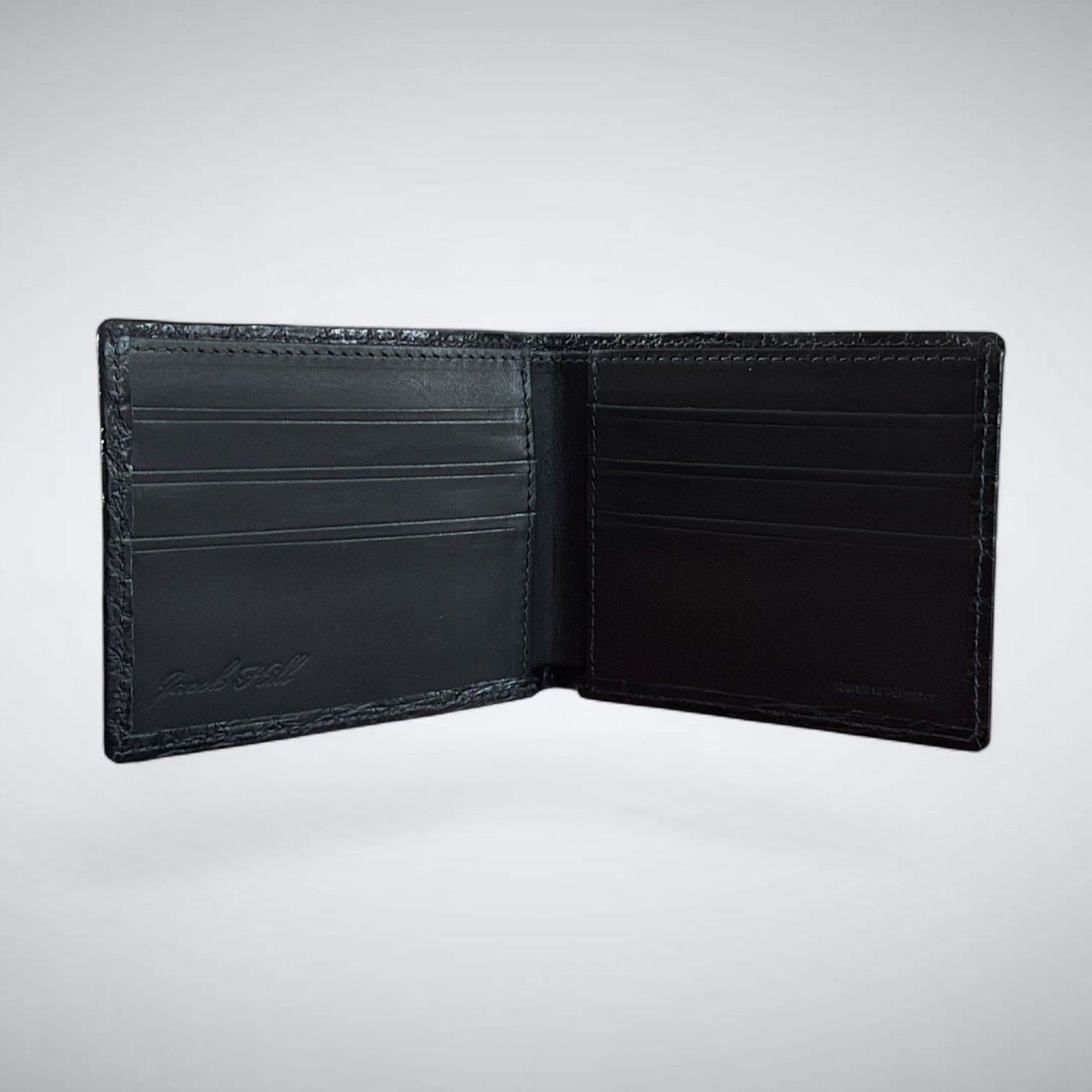 Hudson – Matte Black Alligator Wallet