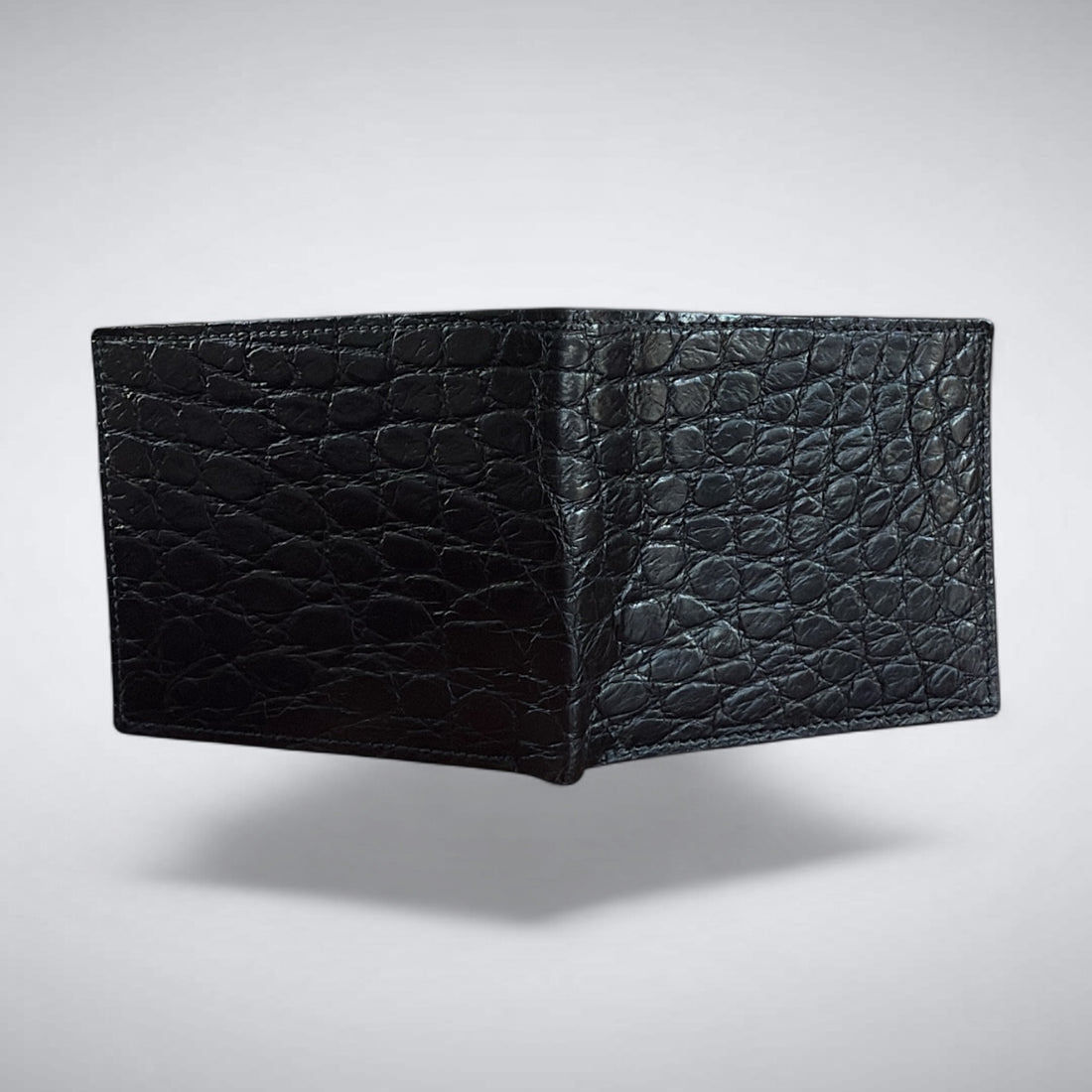 Hudson – Matte Black Alligator Wallet