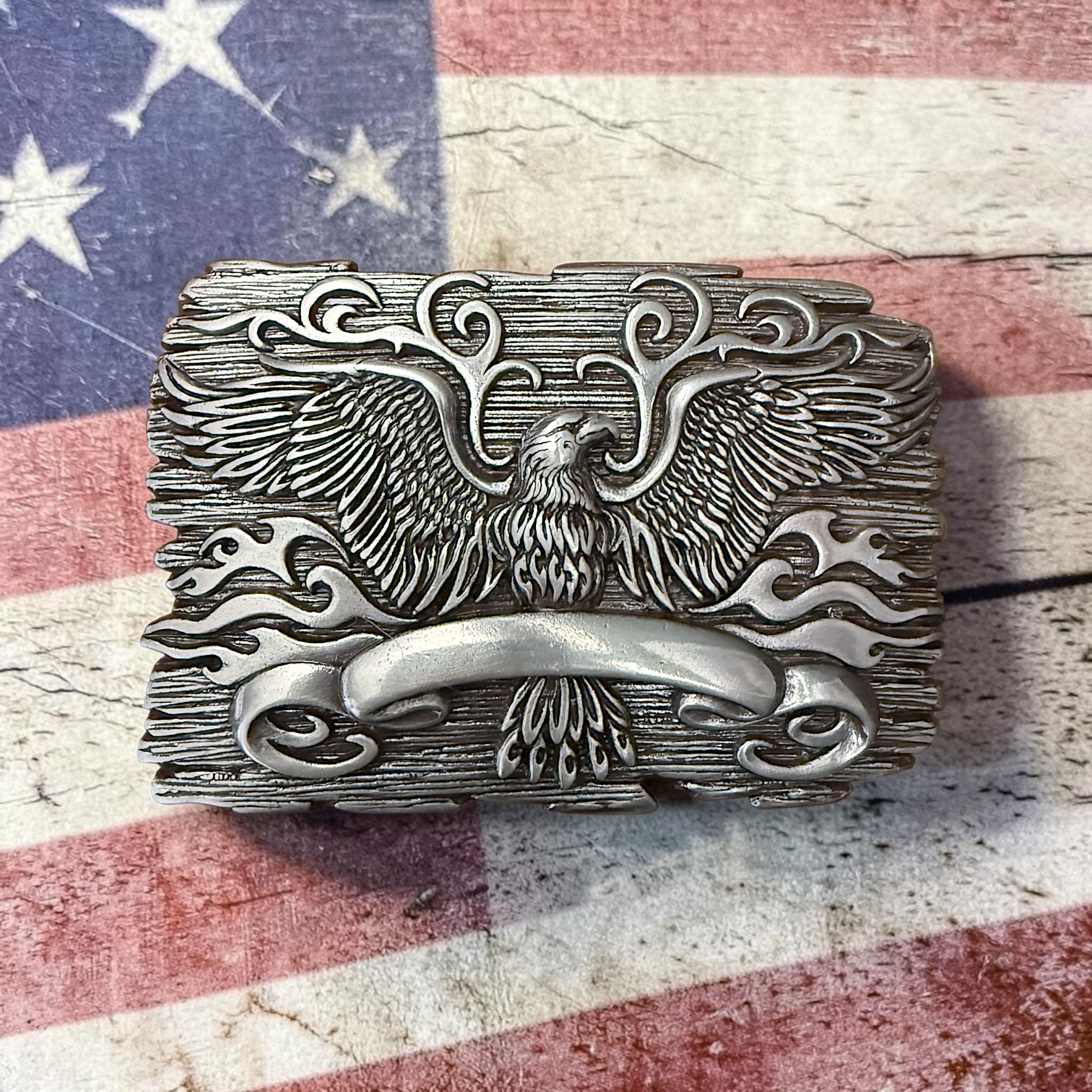 Liberty National Buckle — 38/40mm Antique Silver