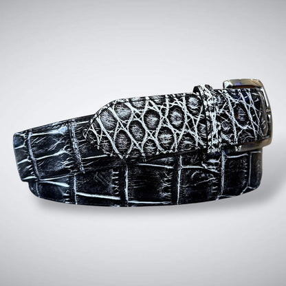 Ready To Ship One Piece Alligator Belt: Carbon PM
