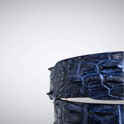 Saltwater Crocodile Belt: Indigo