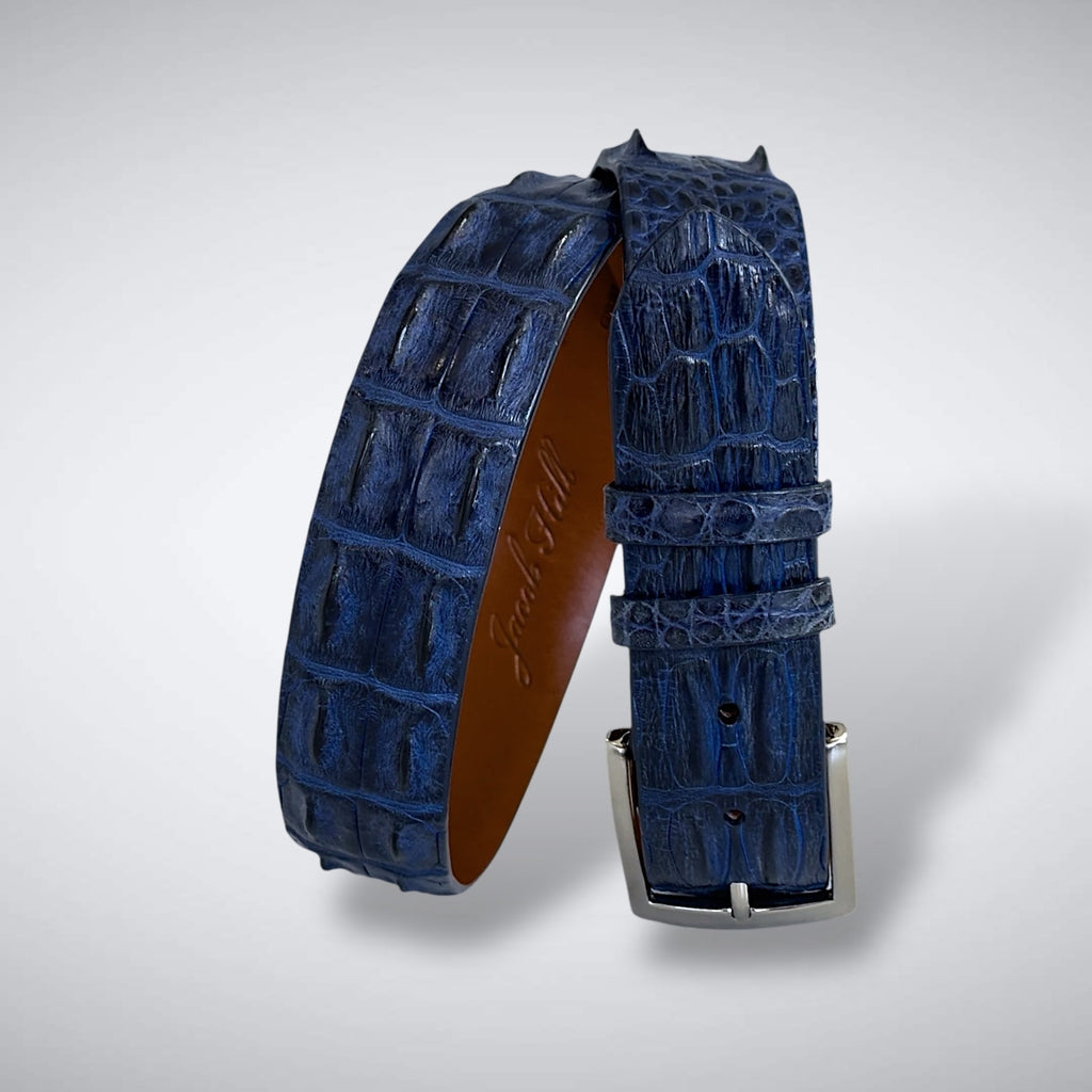 Crocodile Belt — Indigo | Saltwater