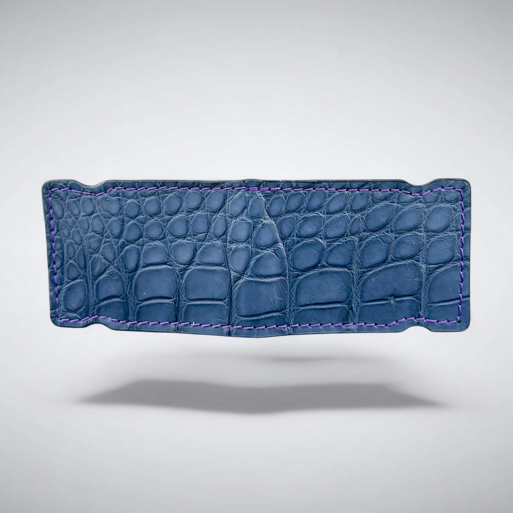 Alligator Cash Cover — Indigo Aubergine