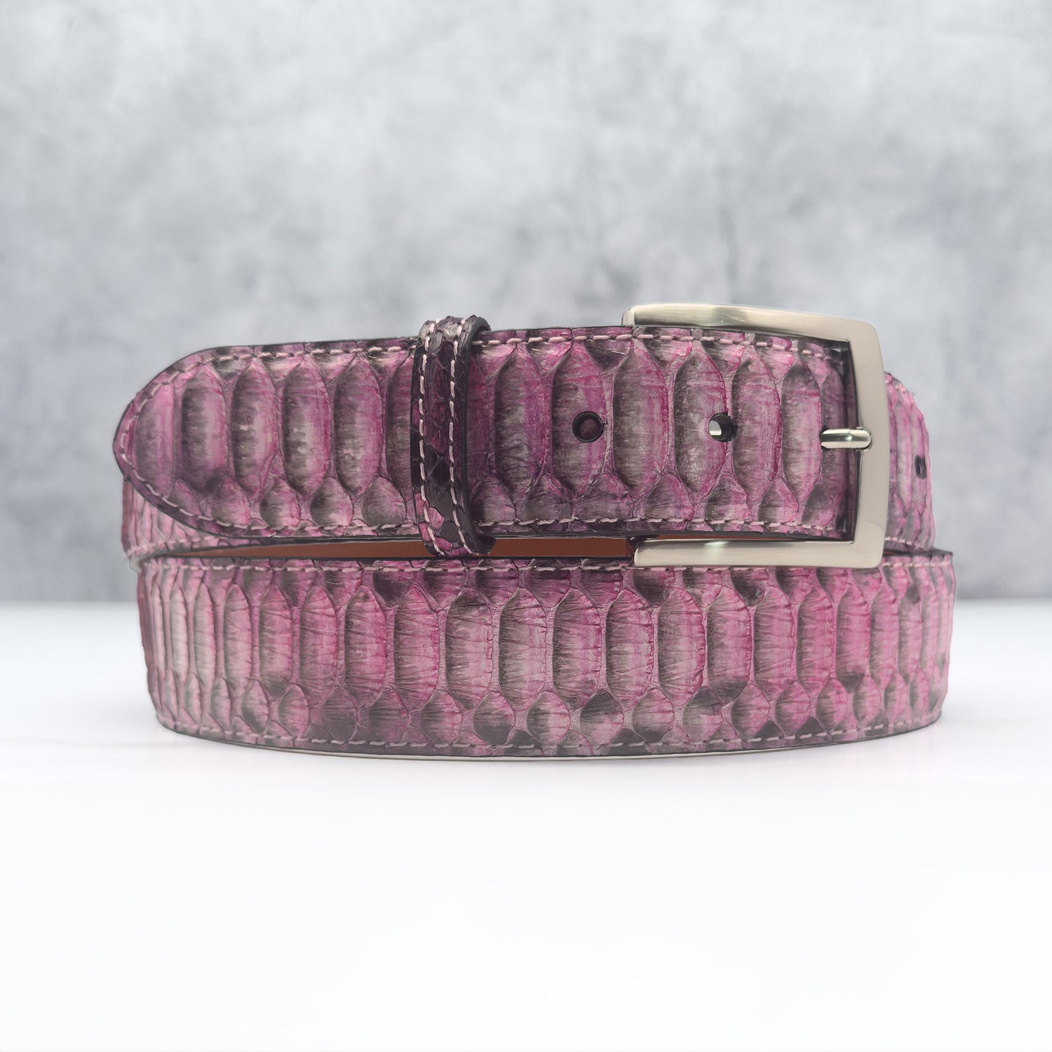 Ready To Ship Center Cut (belly scales) Python Belt: Kapalua 1.5&quot; Width