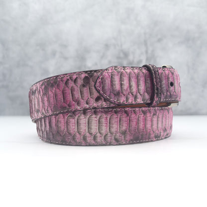 Ready To Ship Center Cut (belly scales) Python Belt: Kapalua 1.5&quot; Width