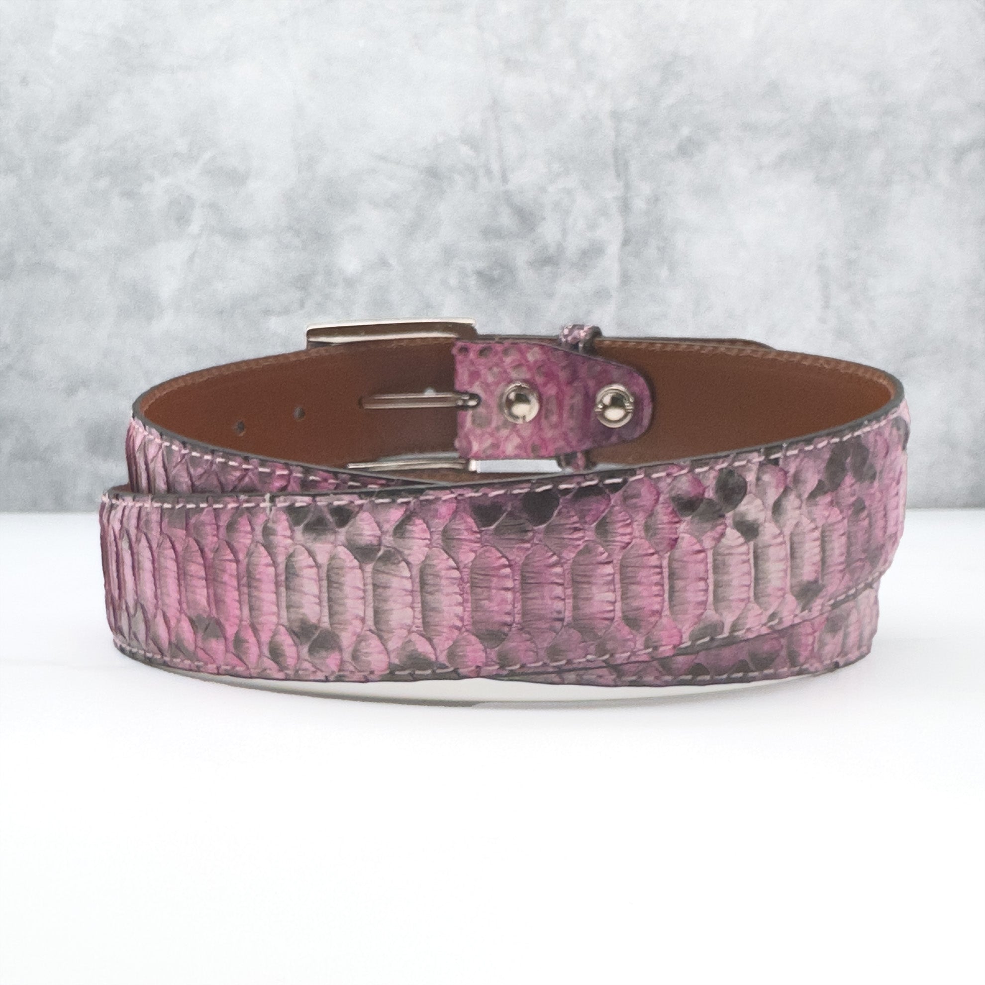 Ready To Ship Center Cut (belly scales) Python Belt: Kapalua 1.5&quot; Width