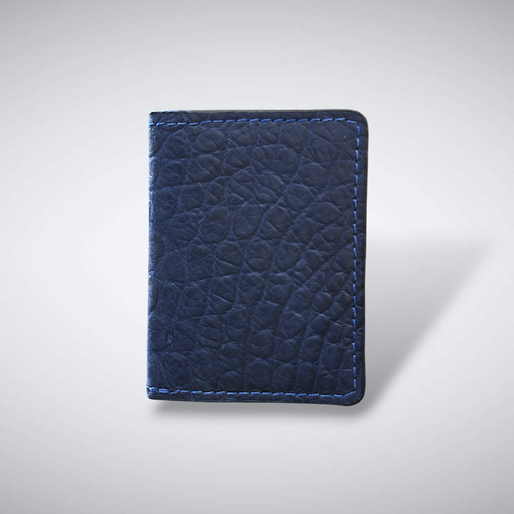 The Knox – Matte Alligator Slim Card Case | Admiral Blue