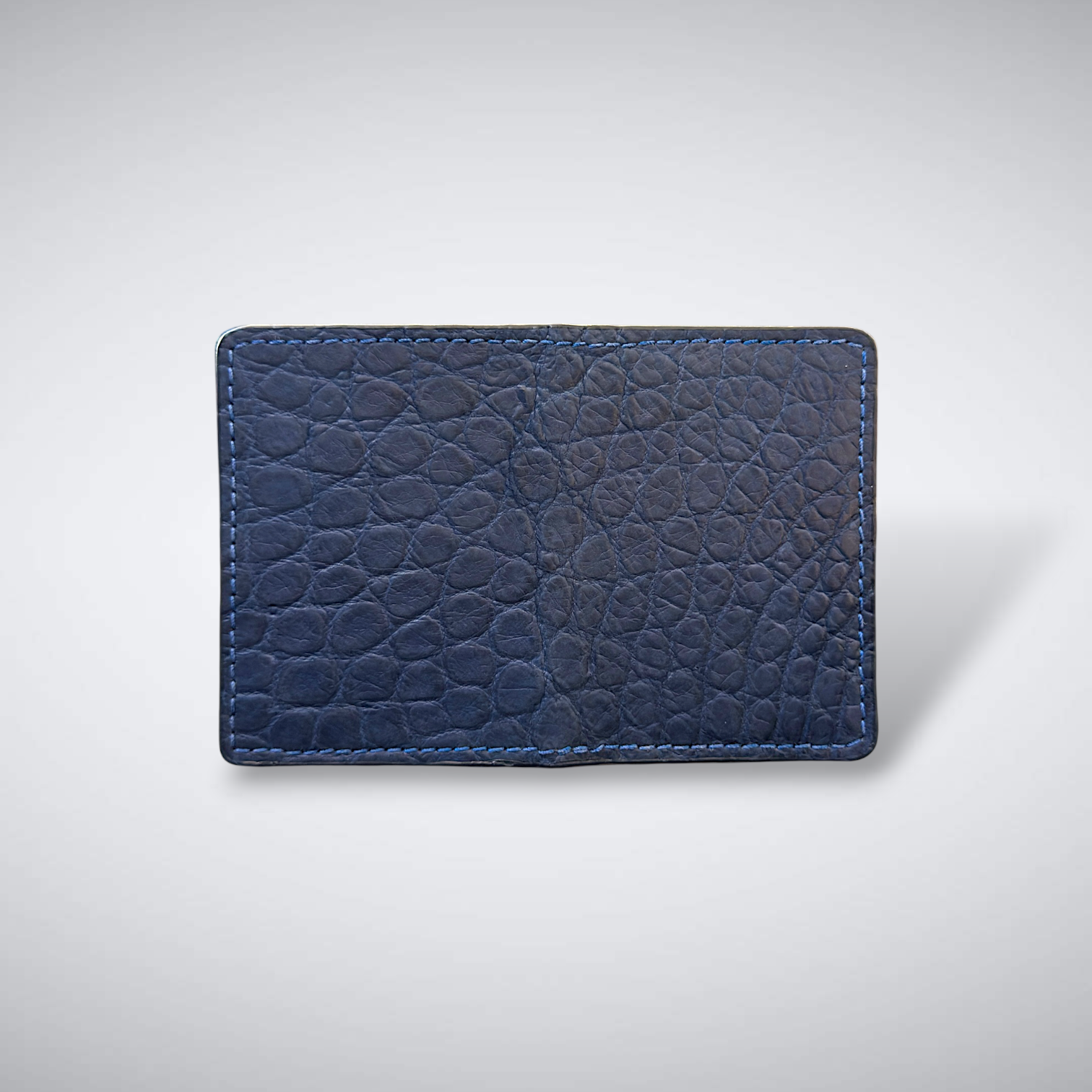 The Knox – Matte Alligator Slim Card Case | Admiral Blue