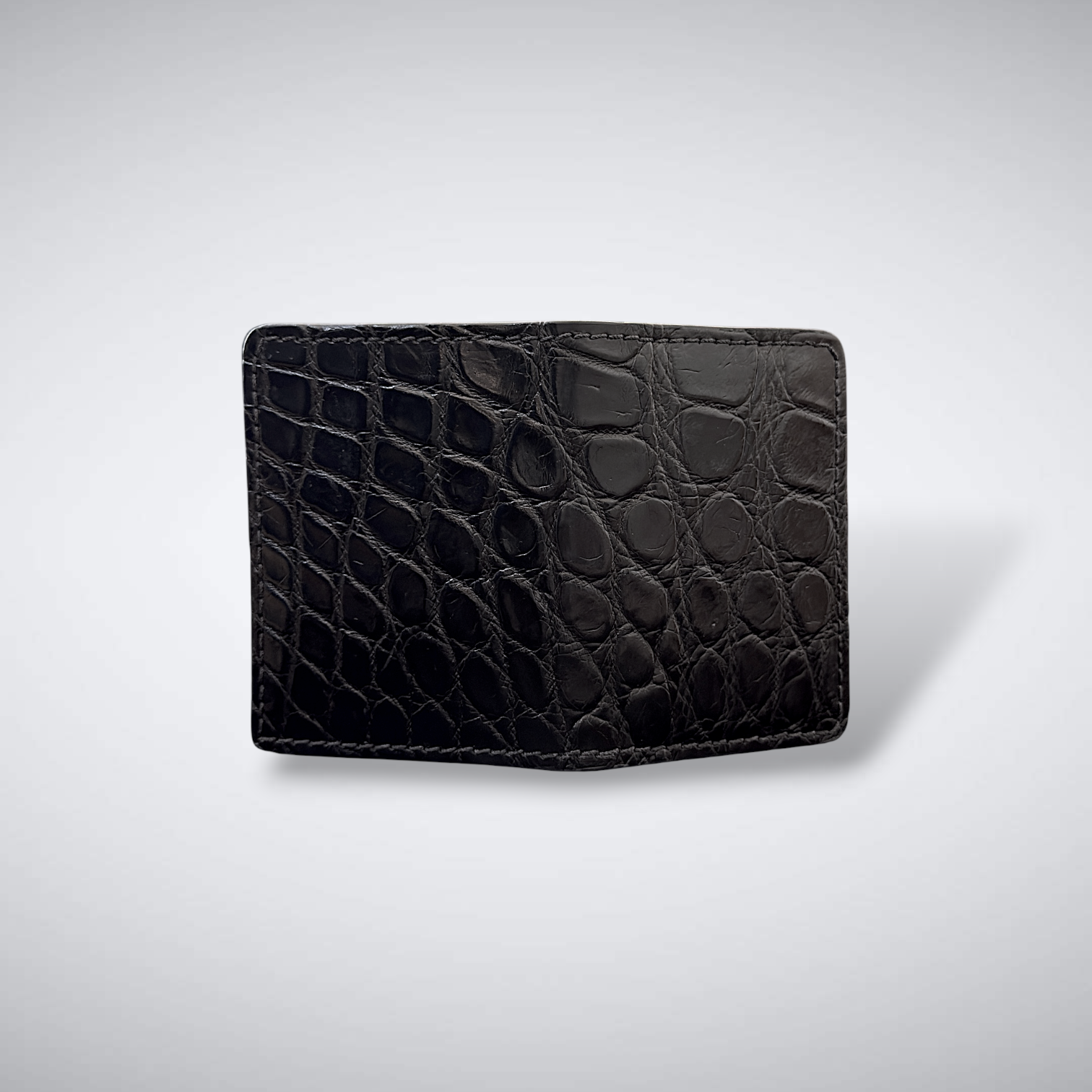 The Knox – Matte Alligator Slim Card Case | Black