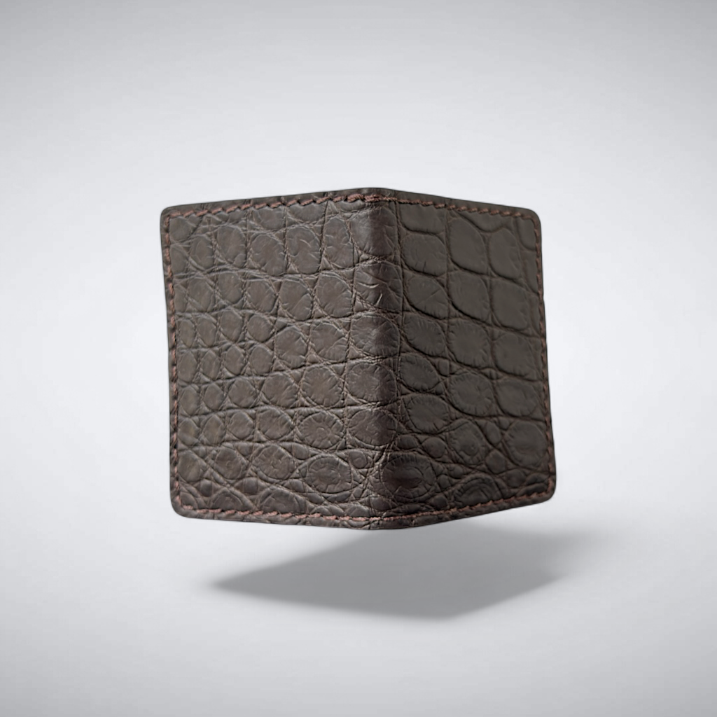 The Knox – Matte Nile Slim Card Case | Smoked Wood
