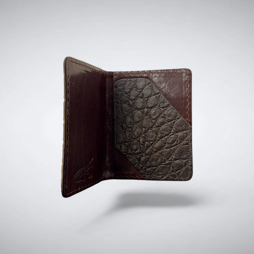 The Knox – Matte Nile Slim Card Case | Smoked Wood