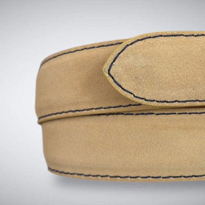 Ready To Ship Italian Calf Suede Belt: Legends Club (1.5 Width)