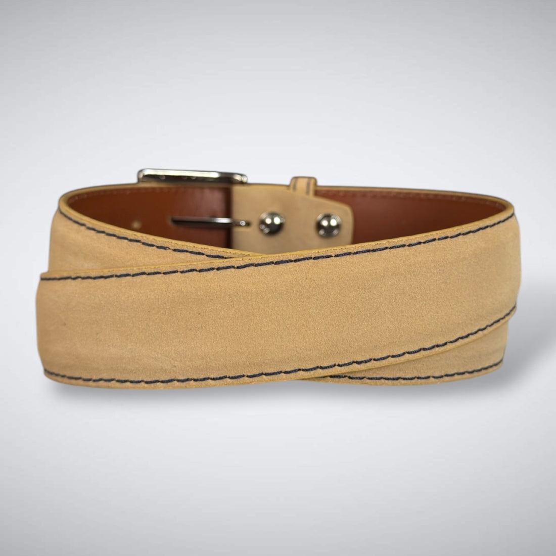 Ready To Ship Italian Calf Suede Belt: Legends Club (1.5 Width)