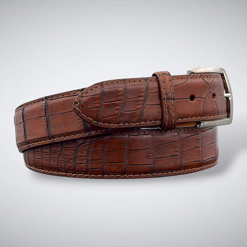 Crocodile Belt – Vintage Cognac | Nile