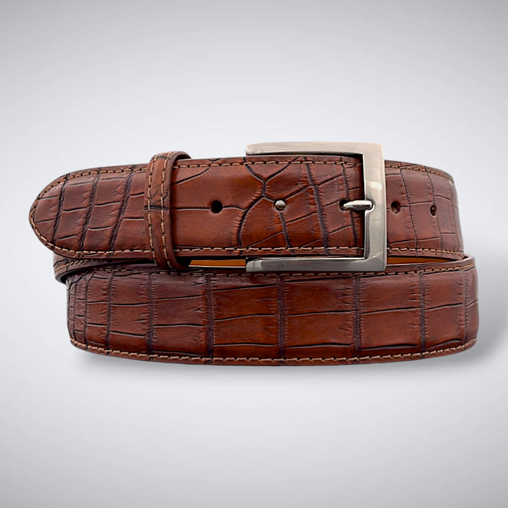 Crocodile Belt – Vintage Cognac | Nile