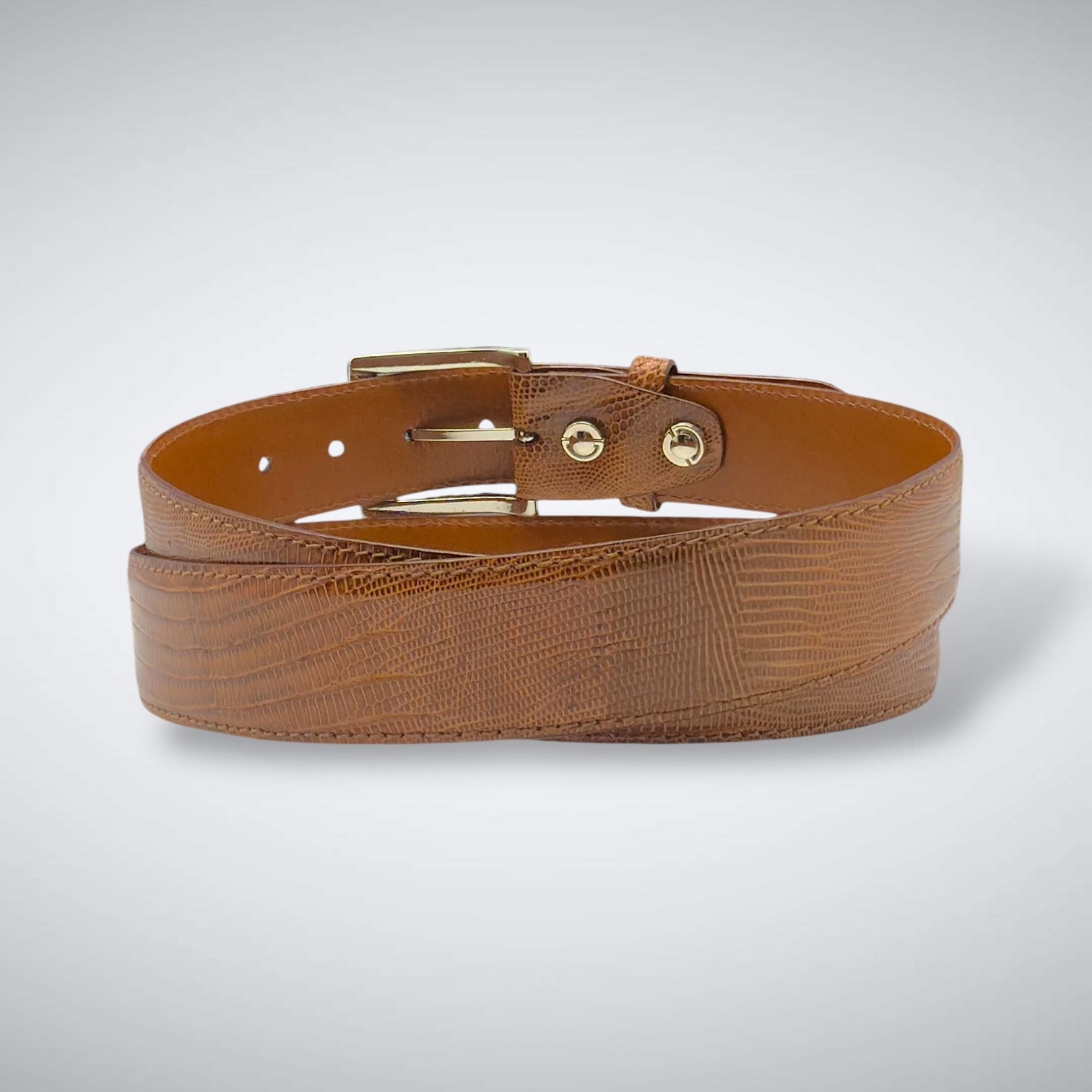 Lizard Belt: Light Cognac