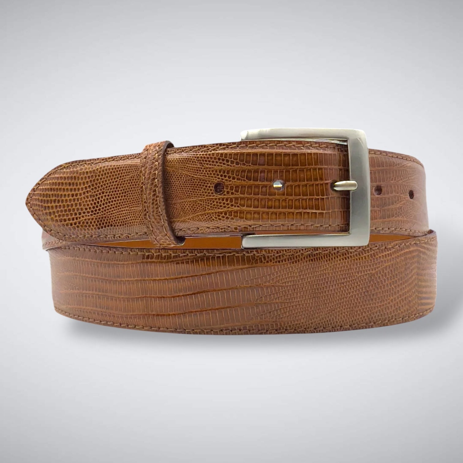 Lizard Belt: Light Cognac