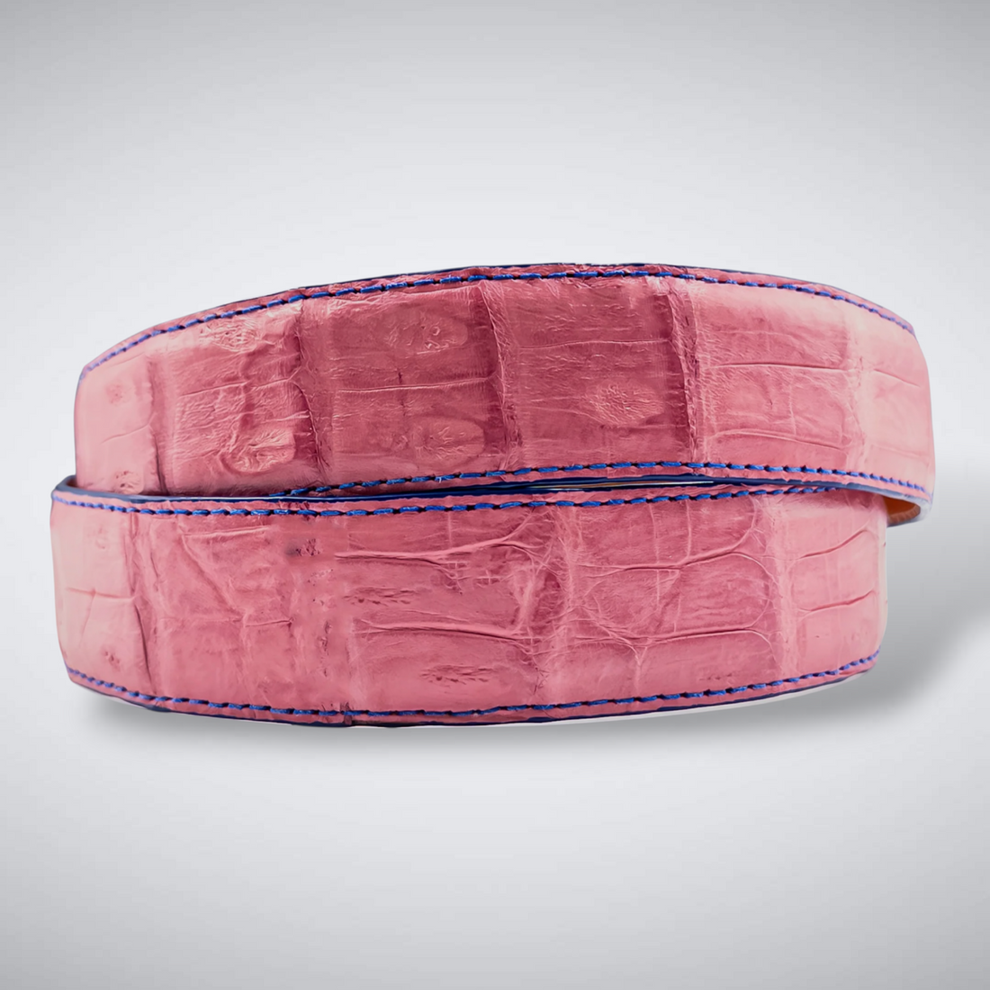 Matte Caiman Tail Belt: Pink