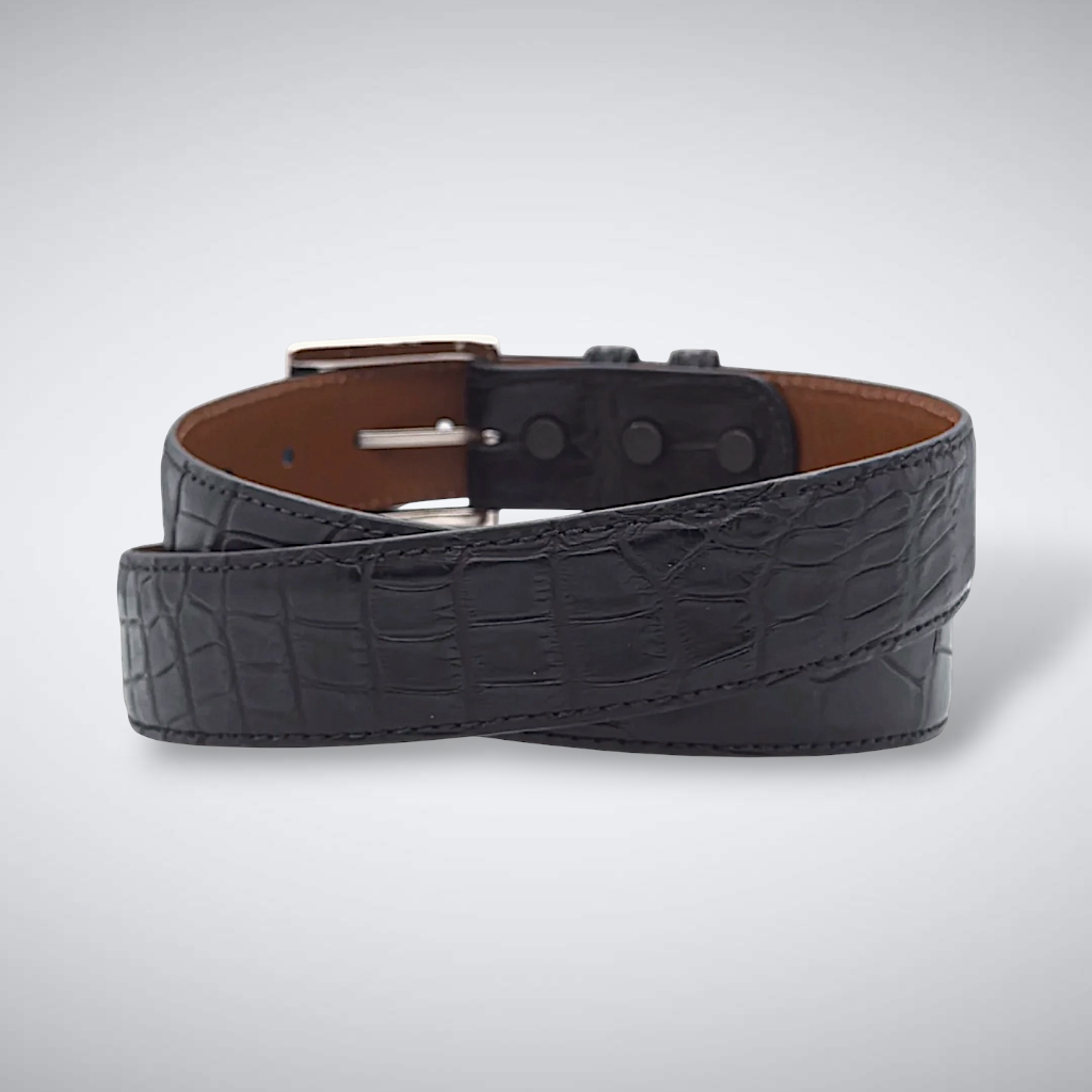 Alligator Belt — Black | Matte