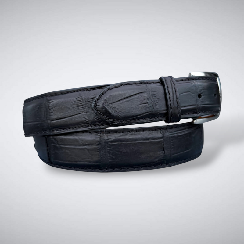 Alligator Belt — Black | Matte