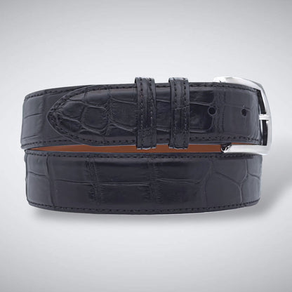 American Matte Alligator Belt One Piece: Black