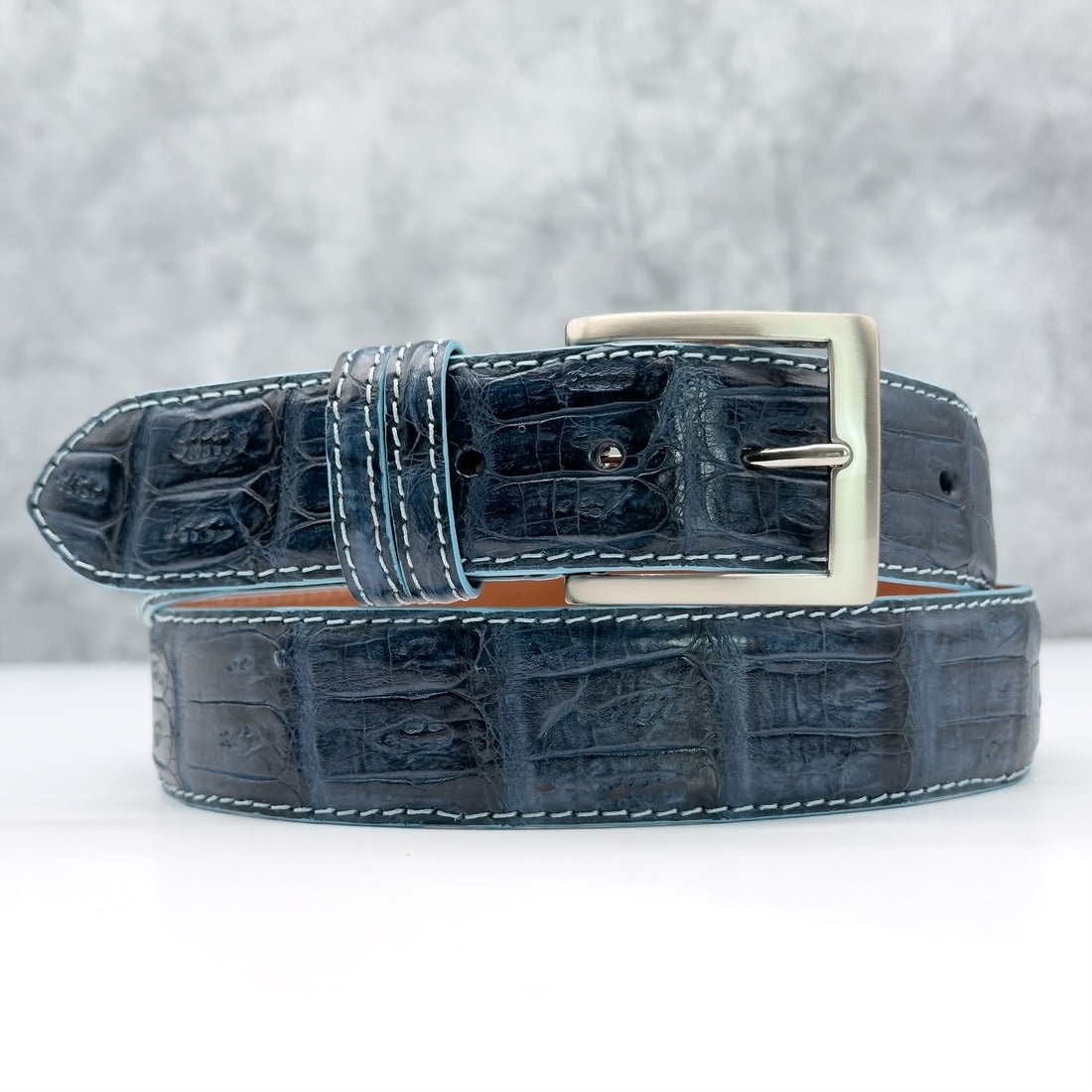 Ready To Ship Caiman Belt: Navy Dreamscape 1.5&quot; width