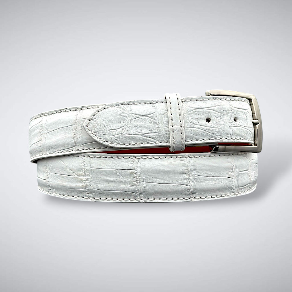 Caiman Belt — White | Tail Cut