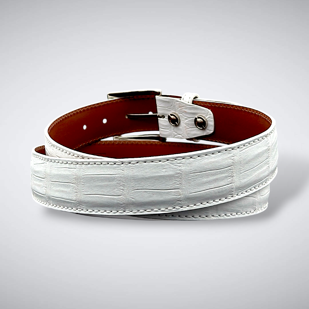 Caiman Belt — White | Tail Cut