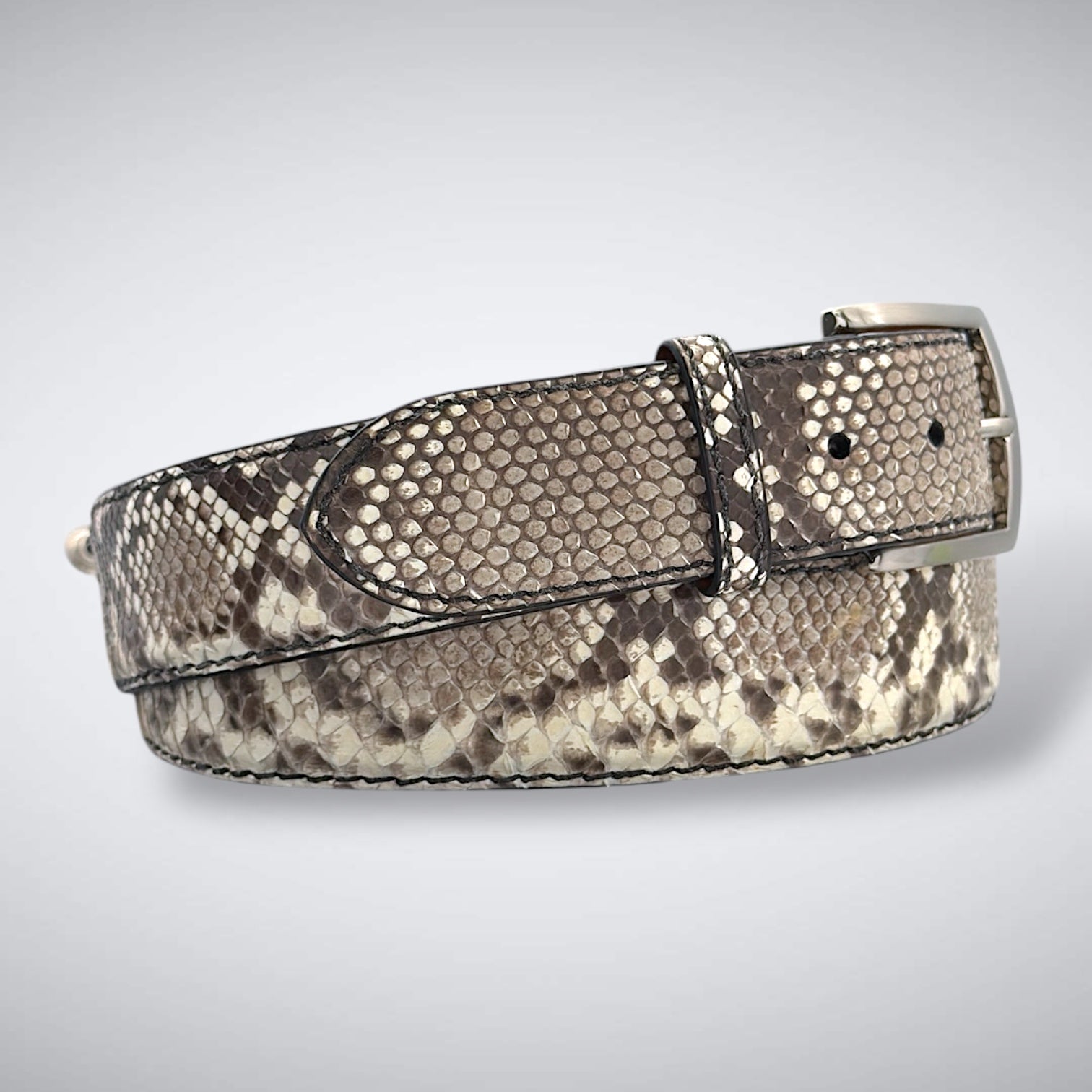 Snake Belt – Natural Python | Jacob Hill Leather