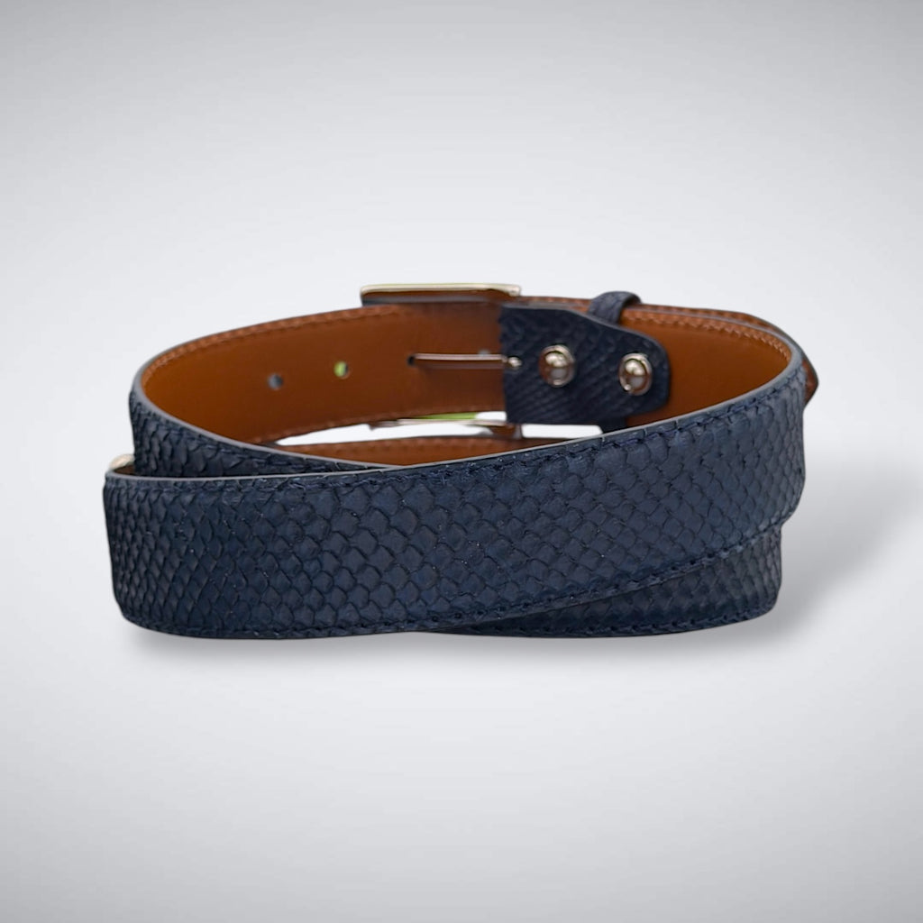 Snake Belt — Navy | Python