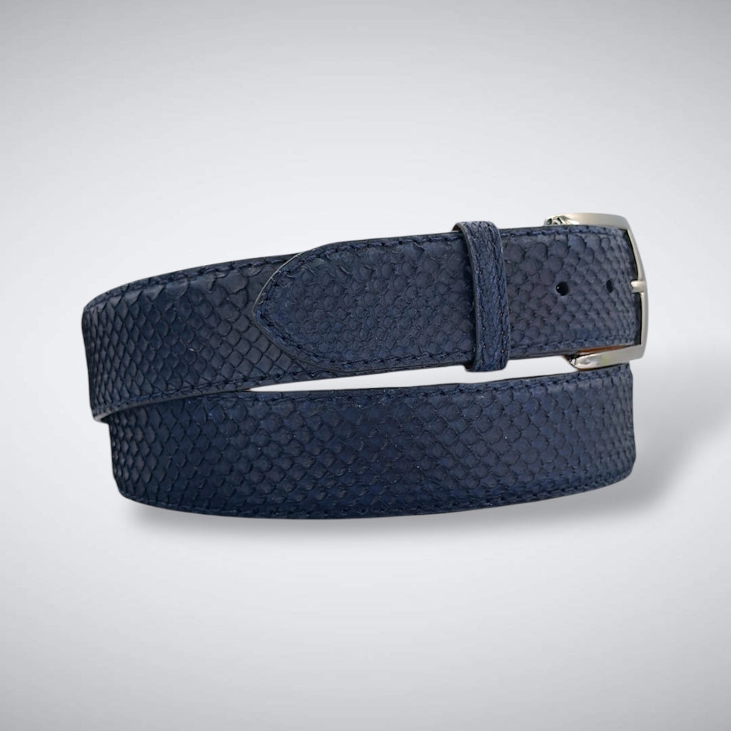 Snake Belt — Navy | Python