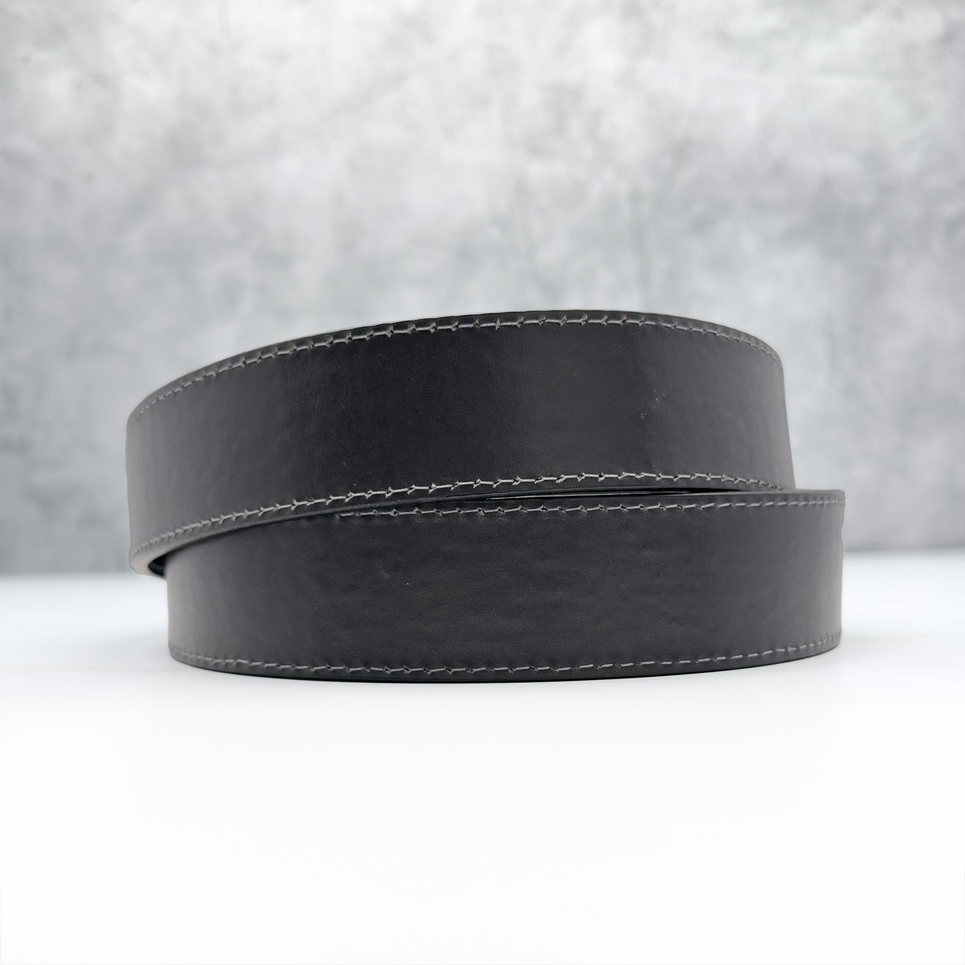 Italian Calf Belt: Graphite Grey