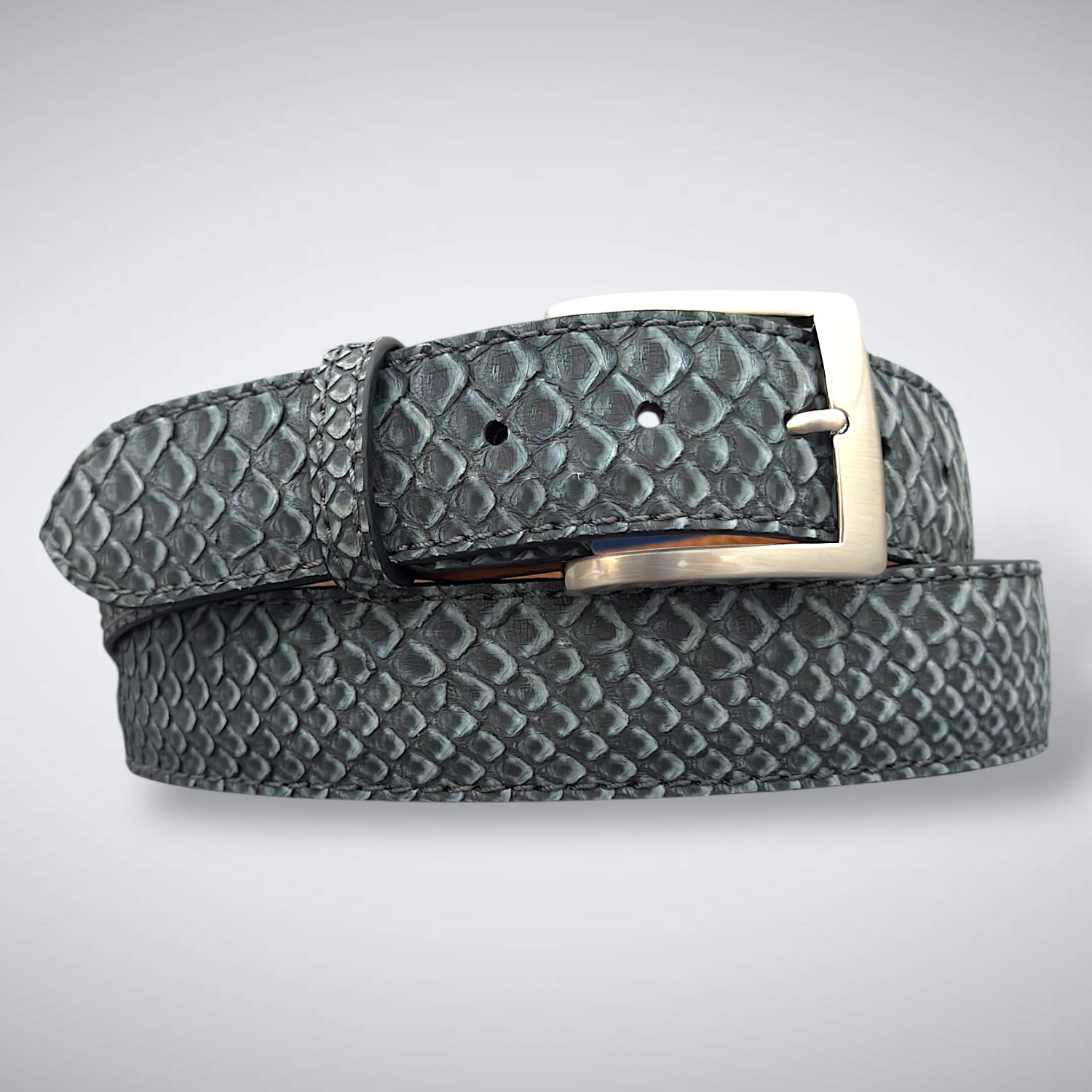 Monsoon Drift Python Belt – Flank Cut (Suede)