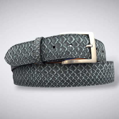 Monsoon Drift Python Belt – Flank Cut (Suede)