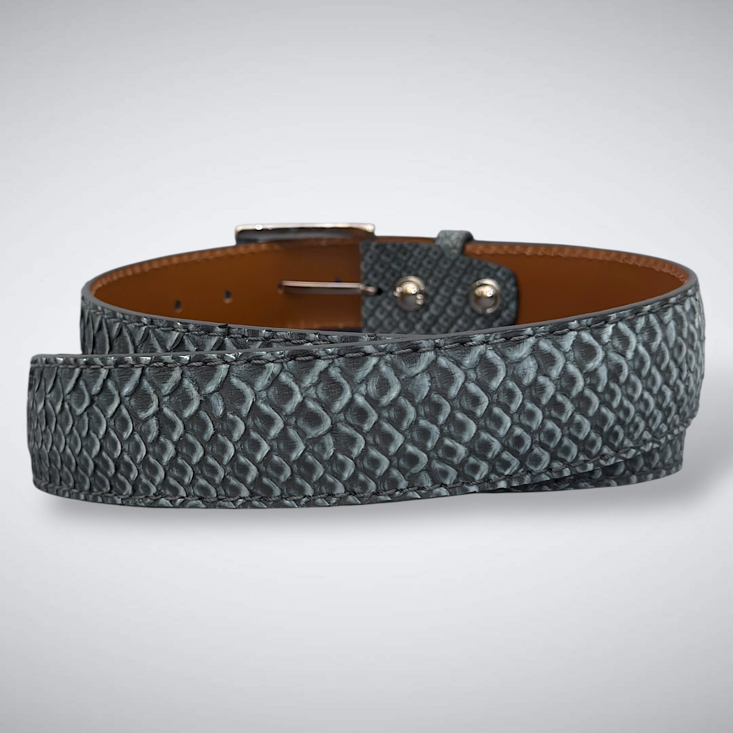 Monsoon Drift Python Belt – Flank Cut (Suede)