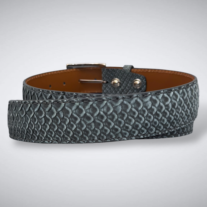 Monsoon Drift Python Belt – Flank Cut (Suede)