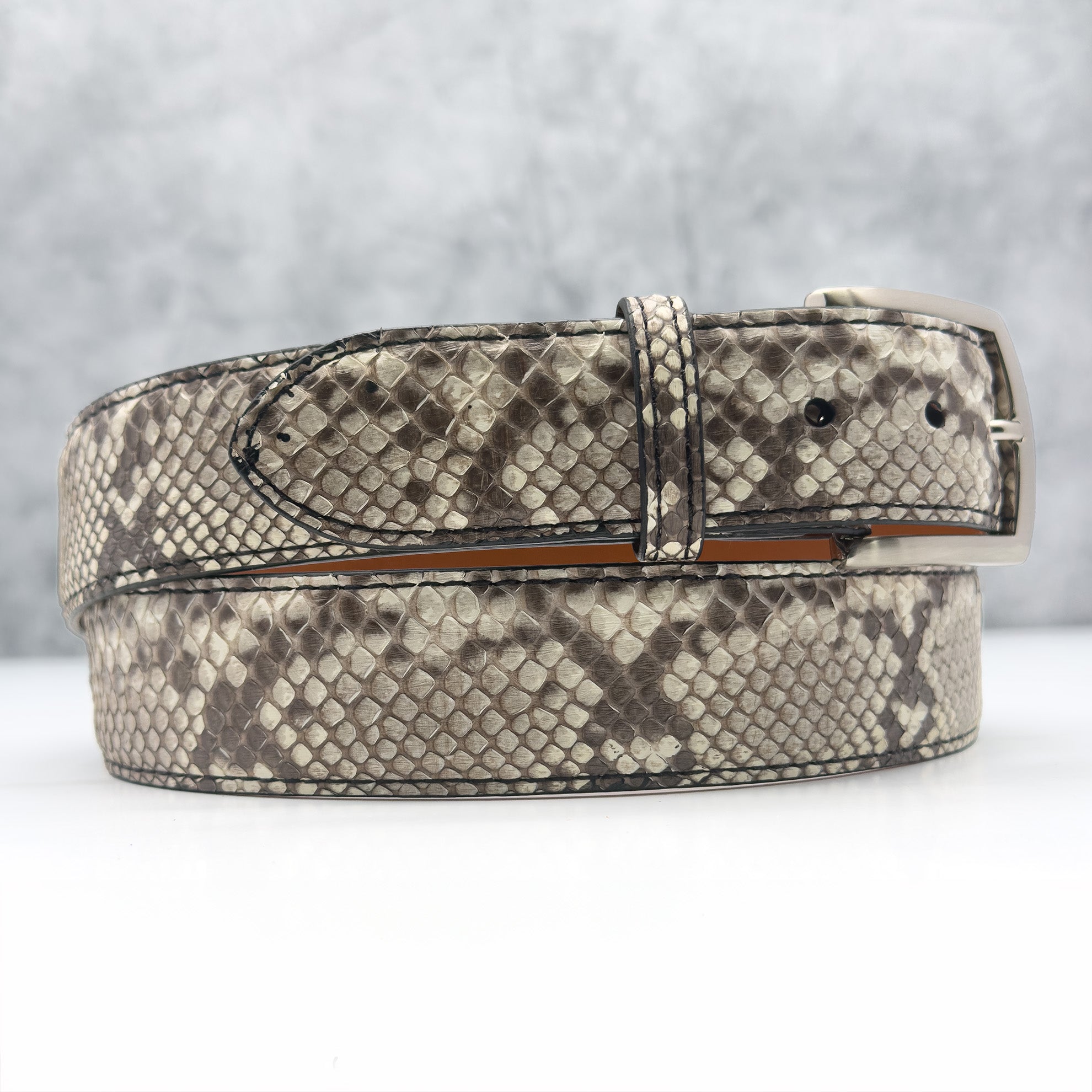 Python Belt: Natural Marked – Jacob Hill Leather