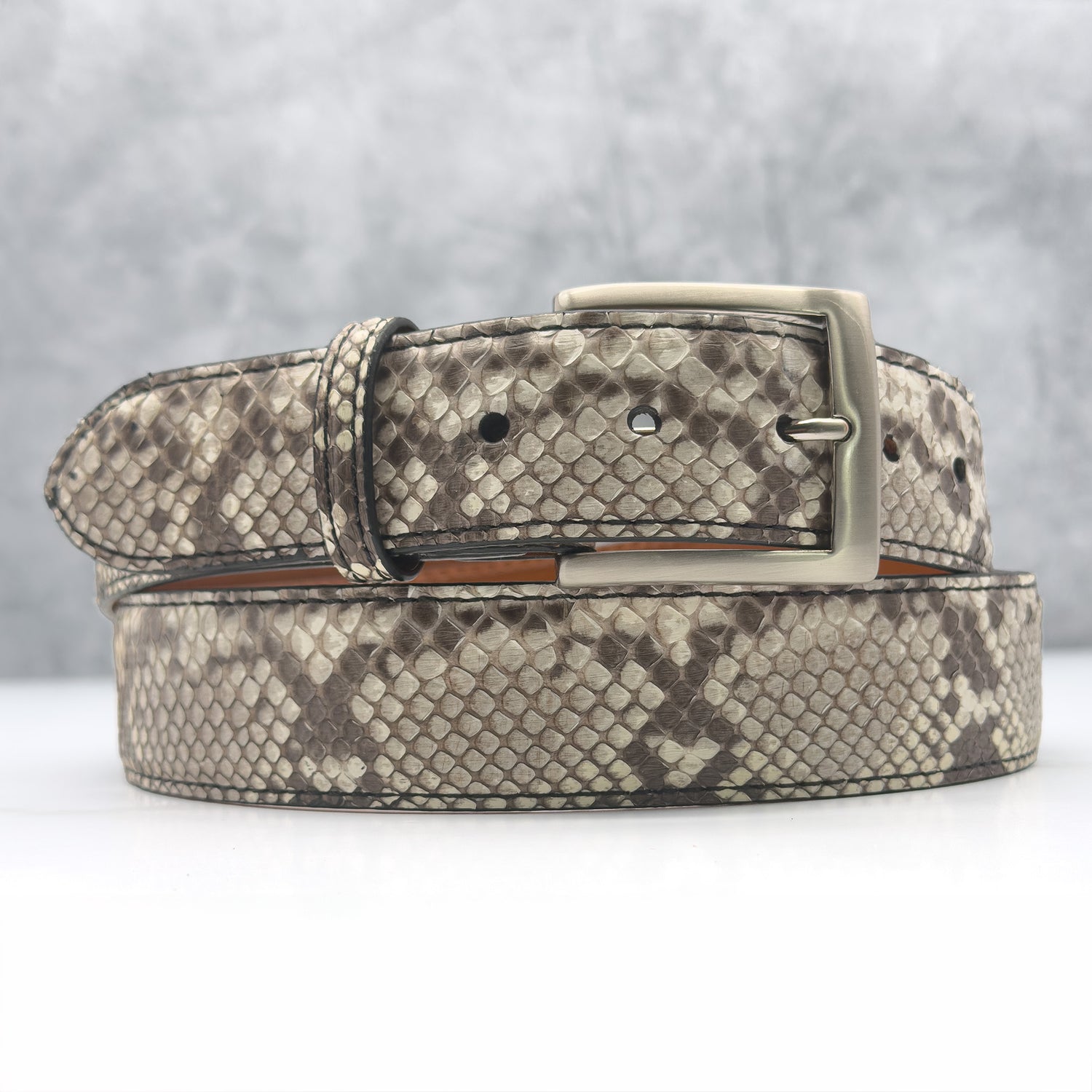 Python Belt: Natural Marked – Jacob Hill Leather