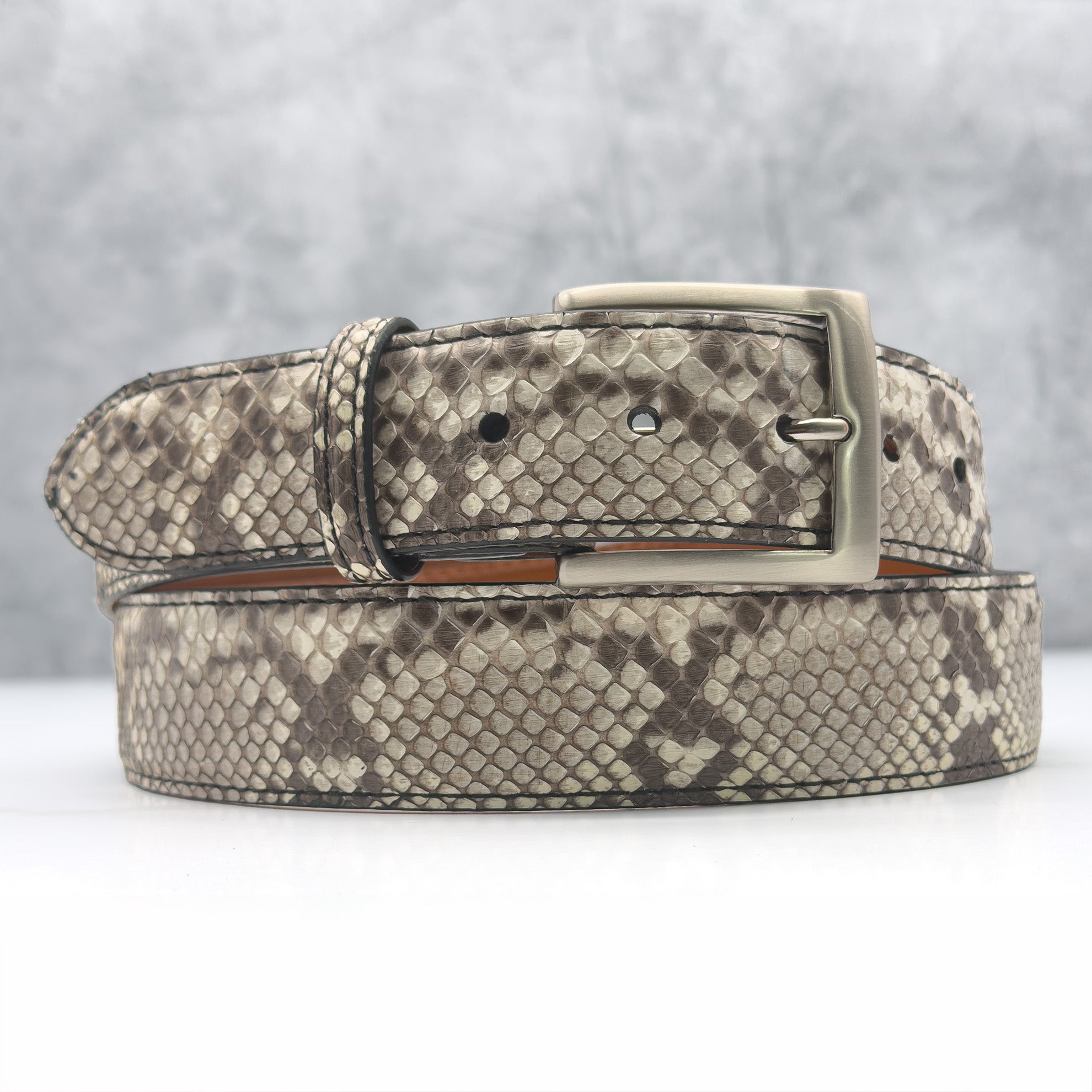 Python Belt: Natural Marked – Jacob Hill Leather