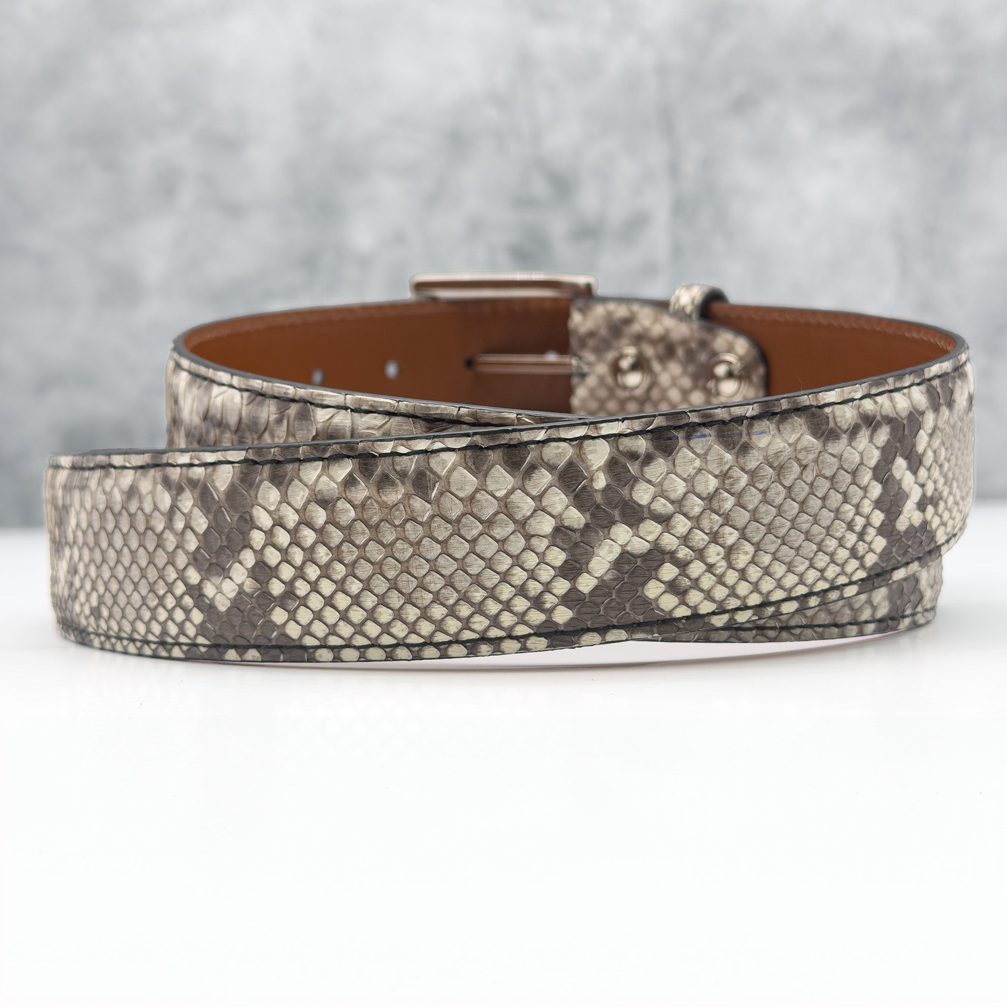 Python Belt: Natural Marked – Jacob Hill Leather